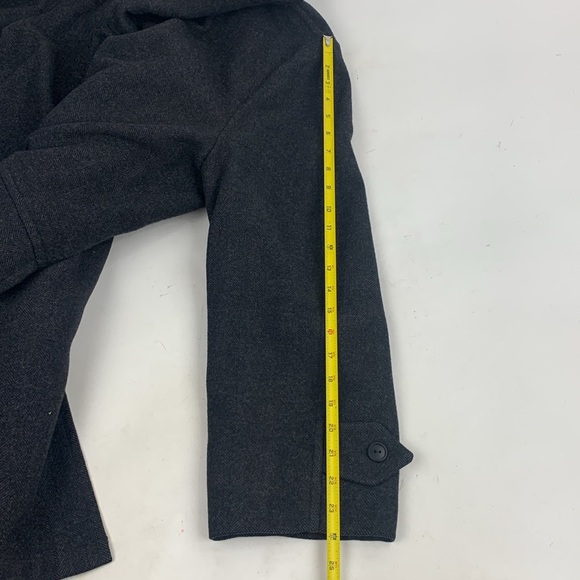 Vintage Woolrich Long Wool Winter Pea Coat Dark gray Size Men’s 42 Button up - Picture 13 of 15